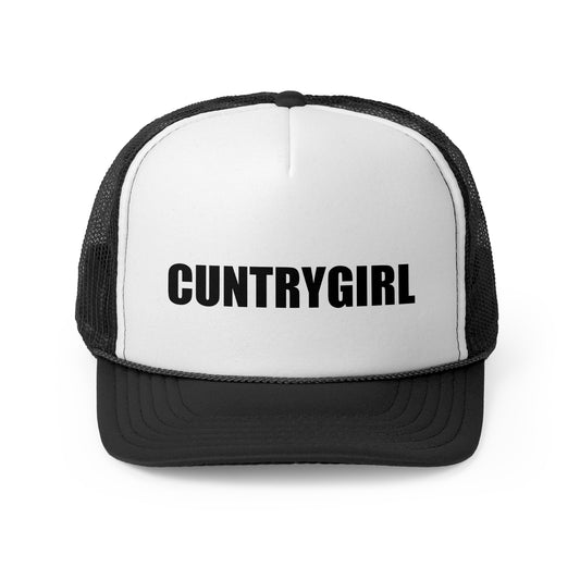 CuntryGirl Trucker Hat Black v1